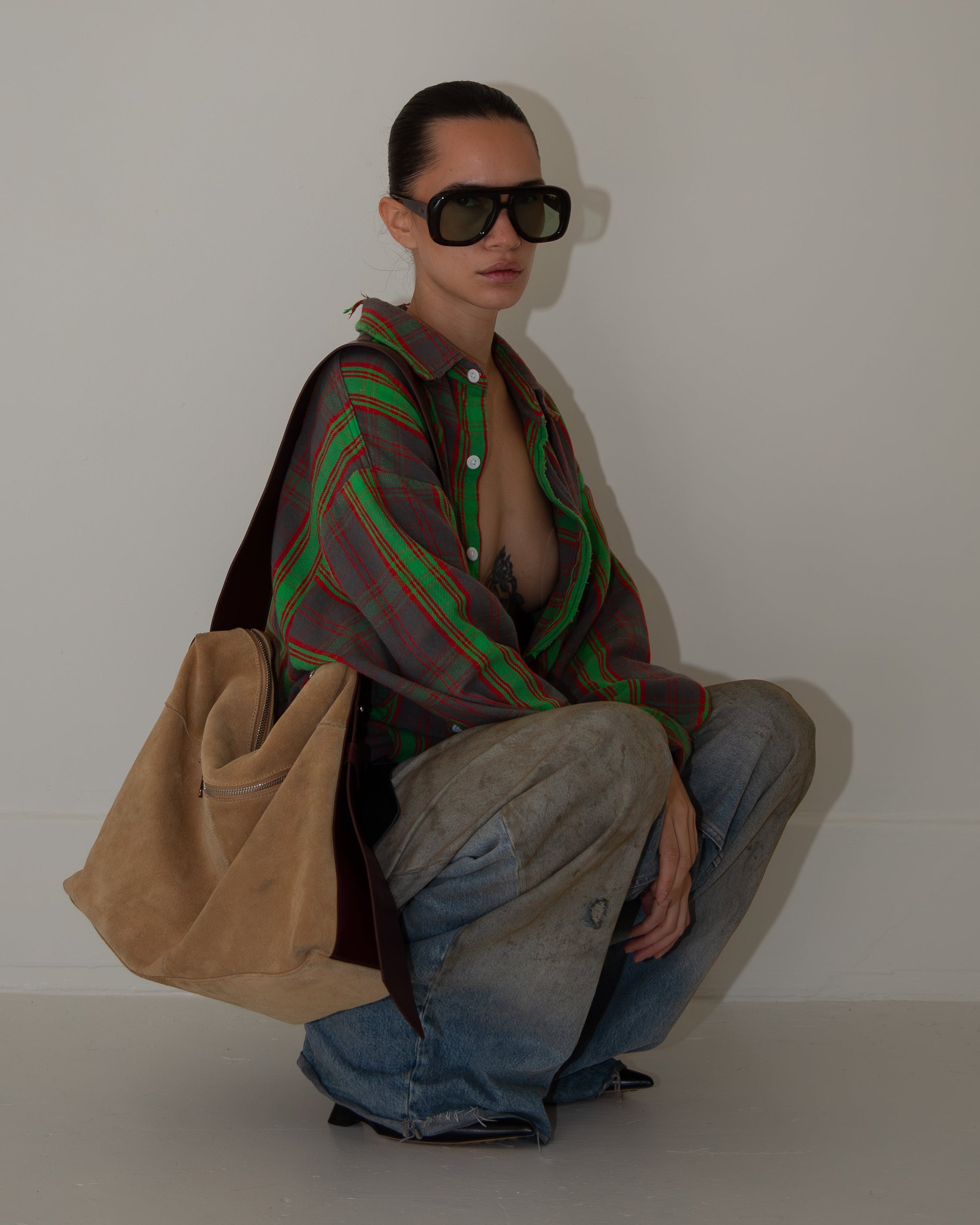 VERSA TOTE - CAMELLO/BURGUNDY